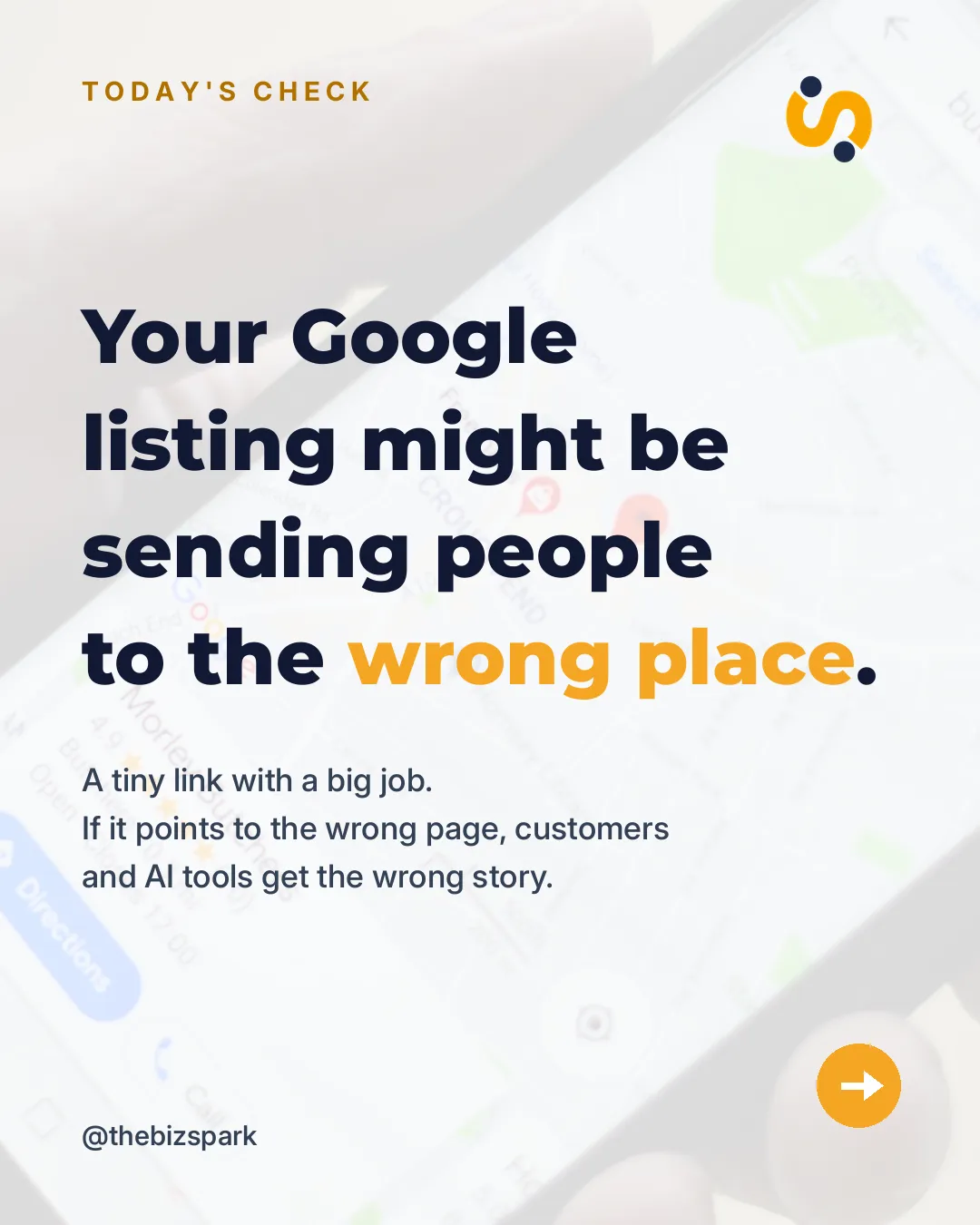 Carousel slide 1: Your Google listing might be sending people to the wrong place.